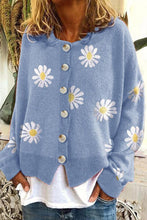 Load image into Gallery viewer, Floral Embroidery Knitted Sweater