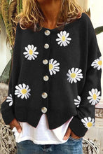 Load image into Gallery viewer, Floral Embroidery Knitted Sweater
