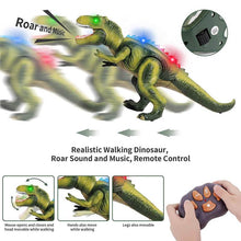 Load image into Gallery viewer, Remote Control T-Rex Dinosaur With LED Light Up, Walking & Roaring Realistic Dinosaur Toys