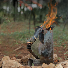 Load image into Gallery viewer, Portable Outdoor Rocket Wood Burning Stove Heater