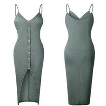 Load image into Gallery viewer, Button-down Strapless Dress
