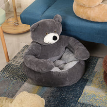 Load image into Gallery viewer, Bear Shaped Winter Plush Pet Dog Bed