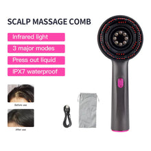 Load image into Gallery viewer, Hair Growth Massage Comb - Red Light Scalp Massager