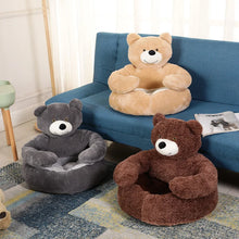 Load image into Gallery viewer, Bear Shaped Winter Plush Pet Dog Bed