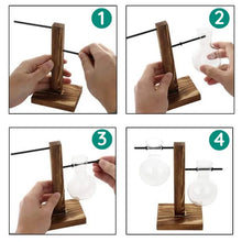 Load image into Gallery viewer, Wooden Frame Hydroponic Plant Vase