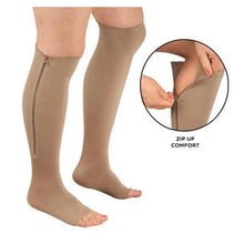 Load image into Gallery viewer, Zippered Compression Socks Support Stockings 20-30 mmHg