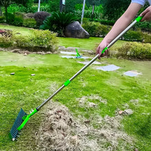 Load image into Gallery viewer, Long Reach Thatch Rake for Dethatching Dead Grass
