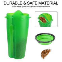 Load image into Gallery viewer, 2in1 Collapsible Pet Water Bottle and Feeder