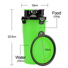 Load image into Gallery viewer, 2in1 Collapsible Pet Water Bottle and Feeder