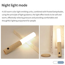 Load image into Gallery viewer, Wood Grain Motion Sensor Night Light with Magnetic Base