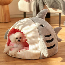 Load image into Gallery viewer, Shark-Shaped Dog and Cat Cave Bed (40x40x32cm)