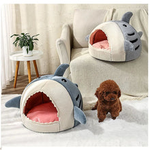 Load image into Gallery viewer, Shark-Shaped Dog and Cat Cave Bed (40x40x32cm)