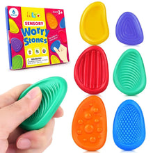 Load image into Gallery viewer, 6 Pack Silicone Sensory Stone Fidget Toys