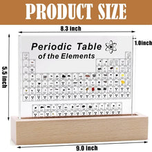 Load image into Gallery viewer, Acrylic Periodic Table with Wooden Light Base