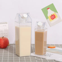 Load image into Gallery viewer, Transparent Milk Carton Water Bottle