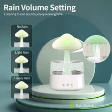 Load image into Gallery viewer, 2-in-1 Desk Light Humidifier Rain Cloud Aromatherapy Essential Oil Zen Diffuser & Raining Cloud Night Light Mushroom Lamp