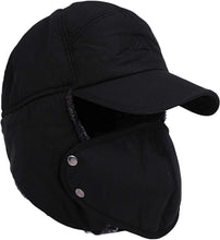 Load image into Gallery viewer, Premium Mens Winter Cold Weather Snow Hat With Ear Flaps And Brim