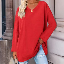 Load image into Gallery viewer, Your Trendy Long-Sleeved Shirt With V-Neck For Comfort