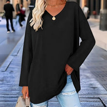 Load image into Gallery viewer, Your Trendy Long-Sleeved Shirt With V-Neck For Comfort