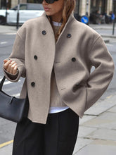 Load image into Gallery viewer, Trendy, loose-fitting jacket with button closure for women
