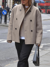 Load image into Gallery viewer, Trendy, loose-fitting jacket with button closure for women