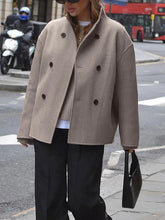 Load image into Gallery viewer, Trendy, loose-fitting jacket with button closure for women