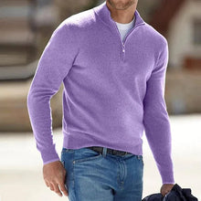 Load image into Gallery viewer, Men's Cashmere Zipper Basic Sweater