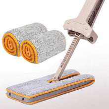 Load image into Gallery viewer, Self-Wringing Double-Sided Flat Microfiber Mop & Broom With 360 degree Spin