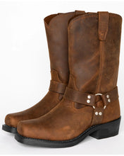 Load image into Gallery viewer, Men's Black Harness Boot - 11 Inch Tall