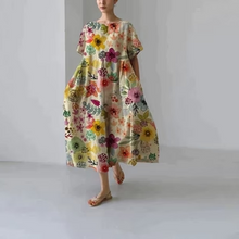 Load image into Gallery viewer, Casual and elegant dress with flora print