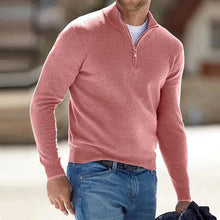 Load image into Gallery viewer, Men's Cashmere Zipper Basic Sweater