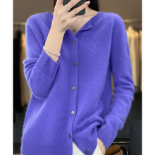 Load image into Gallery viewer, Wolf ladies round neck cardigan pullover