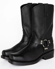 Load image into Gallery viewer, Men's Black Harness Boot - 11 Inch Tall