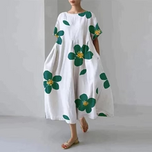 Load image into Gallery viewer, Casual and elegant dress with flora print