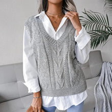 Load image into Gallery viewer, Women's V-Neck Knitted Cardigan