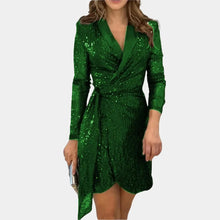 Load image into Gallery viewer, Elegant Ladies Blazer Dress With Belt