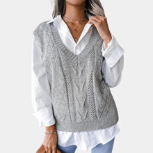 Load image into Gallery viewer, Women's V-Neck Knitted Cardigan