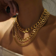 Load image into Gallery viewer, 18K Gold Cuban Chunky Chain Necklace