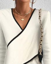 Load image into Gallery viewer, Ivory V-neck sweater