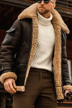 Load image into Gallery viewer, Men's Camel Style Flying Leather Jacket