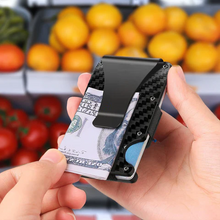 Load image into Gallery viewer, RFID Blocking Men's Carbon Fiber Metal Wallet