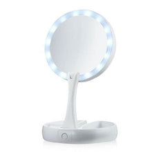 Load image into Gallery viewer, LED Folding Vanity Mirror