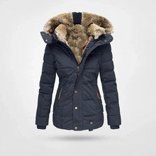 Load image into Gallery viewer, Warm fashionable winter jacket with lining and hood