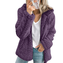 Load image into Gallery viewer, Elegant Bear Teddy Fur Coat: Soft Fleece Coat with Pockets and Zipper