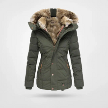 Load image into Gallery viewer, Warm fashionable winter jacket with lining and hood