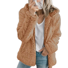 Load image into Gallery viewer, Elegant Bear Teddy Fur Coat: Soft Fleece Coat with Pockets and Zipper