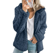 Load image into Gallery viewer, Elegant Bear Teddy Fur Coat: Soft Fleece Coat with Pockets and Zipper