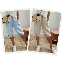 Load image into Gallery viewer, Trendy fashionable linen-look knee breeches for women
