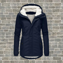 Load image into Gallery viewer, Pleated cotton coat with hood