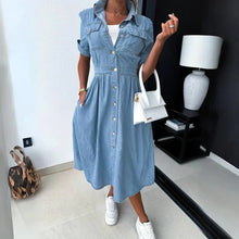 Load image into Gallery viewer, Trendy Denim Dress